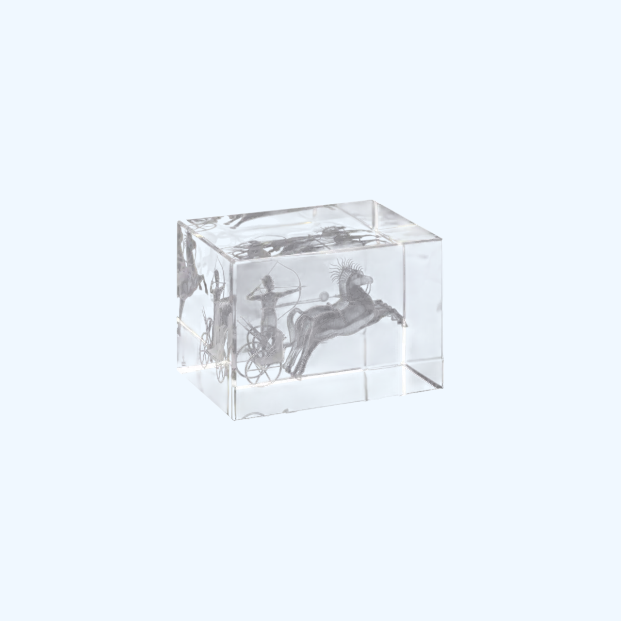 Sunbeam Delights 3D Chariot Crystal Cube